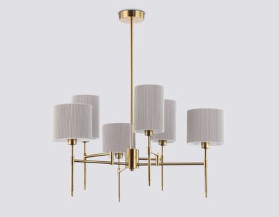 Светильник на штанге LH72381/6 BS/GR латунь/серый E14*6 max 40W D690*705