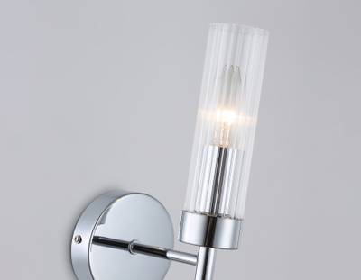Светильник настенный LH55154 CH/CL хром/прозрачный E14 max 40W 155*100*245