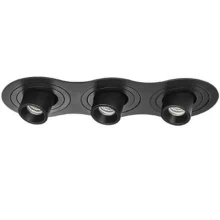 i637174 Светильник INTERO TUBO LED 7W*3 360LM*3 60G ЧЕРНЫЙ 4000K (217637+217174+217174+217174)