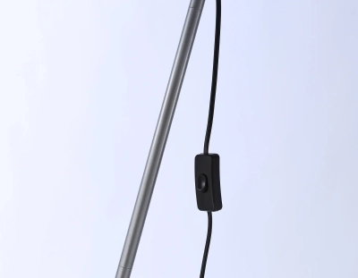 Светильник напольный с выключателем на проводе TR97615 SL серебро E27 max 40W D245*1760