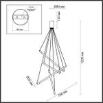 4369/40L HIGHTECH ODL23 267 полированное золото/акрил с пузырьками Подвесной св-к IP20 LED 30W 3000K 1050Лм SPARKY