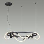 4391/55L HIGHTECH ODL24 261 черный/металл/канат Подвесной св-к с раздельн. вкл IP20 LED 50W 2020Лм 4000K CORDA
