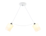 Светильник подвесной TR303154/2 WH/CH/FR белый/хром/белый матовый E27/2 max 40W 640*115*410