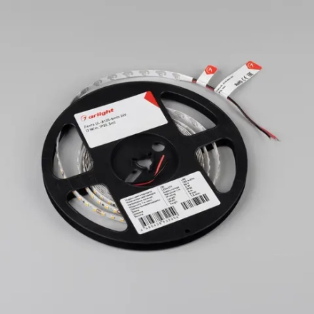 Лента UL-A120-8mm 24V Warm2700 (2 W/m, IP20, 5m) (Arlight, Открытый)