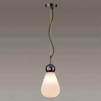 5418/1 MODERN ODL_EX23 157 черный хром/белый матовый/металл/стекло Подвес E14 1*40W ELICA