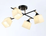 Светильник подвесной TR303084/4 BK/FGD/FR черный/золото/белый матовый E27/4 max 40W 580*580*250