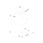 Потолочная люстра ARTE LAMP SIERRA A2426PL-3BK, 1хLED