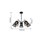 Потолочная люстра Eget 2197-5U, 5*E14*40W. ТМ F-Promo