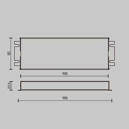 Источник напряжения TRIAC 24В 60Вт IP67, 734001. TM Maytoni