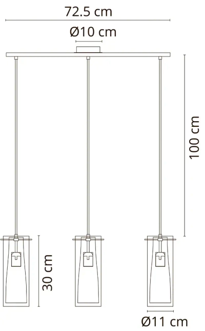Подвесной светильник Arte Lamp ARIES A8983SP-3PB, 3хE27