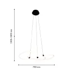 Подвесная люстра Vendel 4471-3P, LED*36W, 4000LM, 3000-6500K. ТМ F-Promo