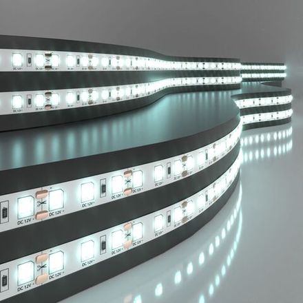 Светодиодная лента Лента светодиодная 12V 9,6W 120Led 2835 IP20 холодный белый, 5м