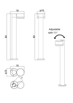 Ландшафтный светильник Arte Lamp NUNKI A1910PA-1BK, 1хGX53