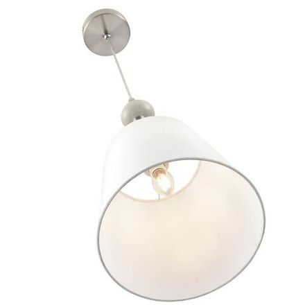 8283/1A CLASSI никель/белый, металл/керамика/текстиль Подвес Е14 1*40W 220V KENTUKI