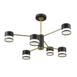 8240/6C COMFI LN26 239 черный/латунь, металл/акрил Люстра потолочная LED GX53 6*7W 220V LANIKA