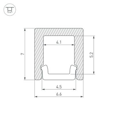 Профиль ARH-MICRO-0607-2000 ANOD (Arlight, Алюминий)