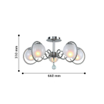 Потолочный светильник Fabbio 2349-5U, 5*E14*40W. ТМ F-Promo