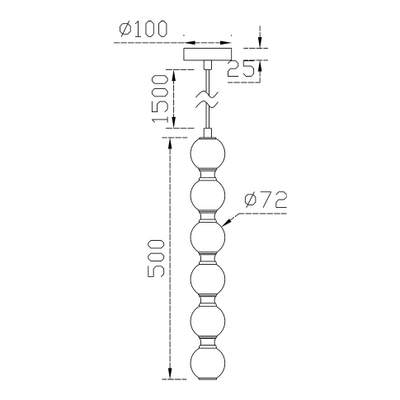Подвесной светильник Adeline FL1201-6P, LED