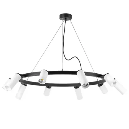 LR020365865 Люстра RULLO 10х50W GU10 ЧЕРНЫЙ/БЕЛЫЙ (571020+214436-5+214486-5)