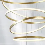 736483 Люстра ROTONDA 293W LED 8471LM 120G ЗОЛОТО 3000K