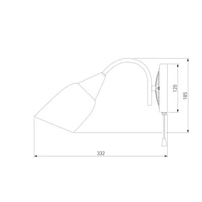 Бра со стеклянным плафоном 30149/1 золото, E27х1