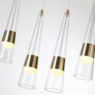 5043/42L L-VISION ODL24 301 глянц.золото/прозрачный/металл/стекло Люстра LED 42W 3000K 4167Лм LUMP