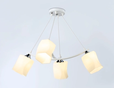 Светильник подвесной TR303156/4 WH/CH/FR белый/хром/белый матовый E27/4 max 40W 640*640*410