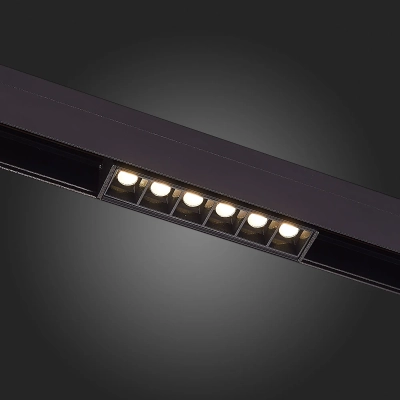 ST361.436.06 Магнитный трековый светильник Черный LED 1*6W 3000K 532Lm Ra>80 36° IP20 L115xW22xH44 48V