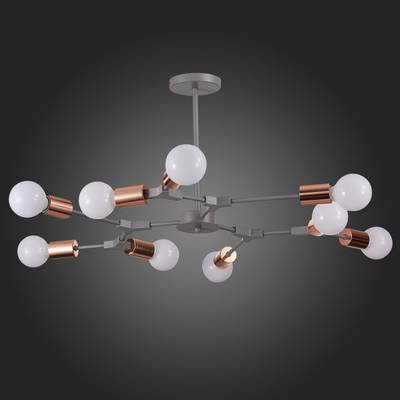 SLE106403-09 Люстра подвесная Серый, Розовое золото E27 9*60W