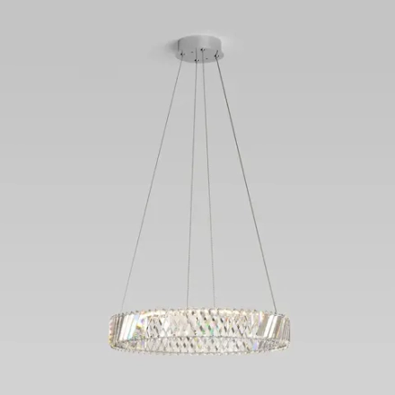 Светодиодная хрустальная люстра 101004 LED никель хрусталь Strotskis, LED
