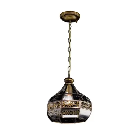 Citilux Гера-2 CL444210 Подвесной светильник витражный Бронза