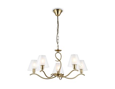 Светильник подвесной LH57091/5 BS/FR латунь/белый матовый E14/5 max 40W D690*790