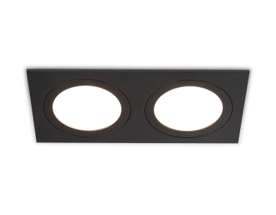 Светильник встраиваемый TN6615/2 BK черный IP44 GX53/2 max 15W 215*110*24