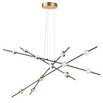 745247 Люстра BERGAMO LED 5Wх12 4800LM ЧЕРНЫЙ МАТОВЫЙ/ЗОЛОТО 4000K Lightstar