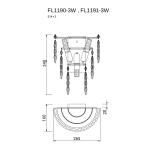 Бра Sovrana Chrome FL1191-3W, E14х3