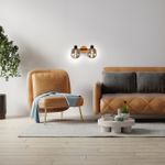 Спот Escada 10177/2A E14*40W Black/Chrome/Wood