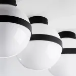 812117 Люстра GLOBO 1х40W E14 matt black/white Lightstar