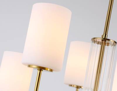 Светильник подвесной LH56215/6 BS/FR латунь/белый матовый E27/6 max 60W D600*600