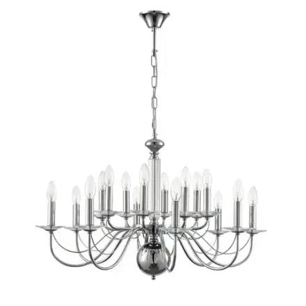 8034/16 CLASSI LN26 082 хром, металл/стекло Люстра подвесная Е14 16*40W 220V INCANTO