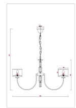 Подвесная люстра Arte Lamp ATTORE A4092LM-8CC, 8хE14
