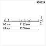358824 SPOT NT22 304 белый Встраиваемый светодиодный светильник IP20 LED 4000K 48W 220V ITER