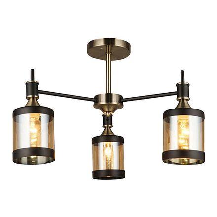 Потолочный светильник Escada 599/3P E27*60W Antique brass/Black