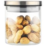 Стеклянная банка, OCEANO, объем: 0,3 л, для сыпучих продуктов с крышкой из нерж стали