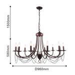 Подвесная люстра Plini 2590-12P, 12*E14*40W. ТМ F-Promo