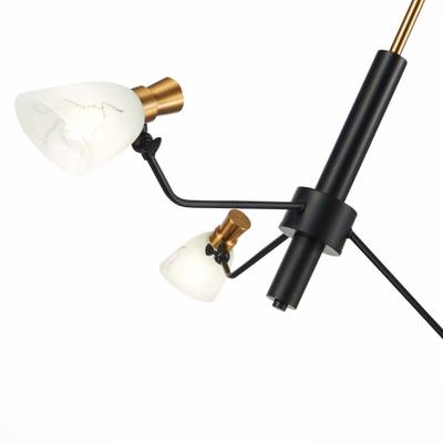 SLE205403-03 Люстра подвесная Черный, Латунь/Белый E14 3*60W