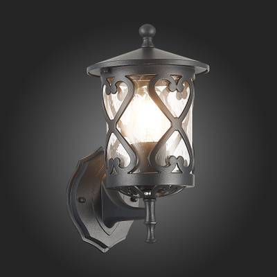 SL085.401.01 Светильник уличный настенный ST-Luce Черный/Черный, Прозрачный E27 1*60W