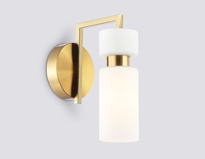 Светильник настенный LH56130 BS/FR латунь/белый матовый E14 max 40W 150*100*210