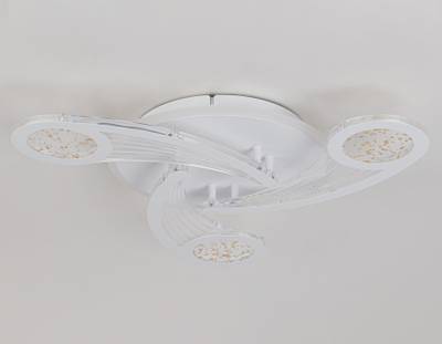 Светильник потолочный светодиодный с пультом FA4475/3 WH белый 66W 3000K+BL/4200K+PU/3000K+6400K D560*75 (ПДУ ИК)