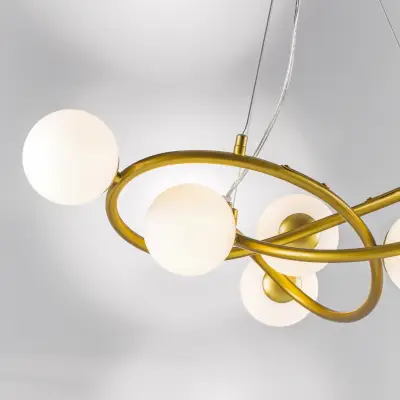 799063 Люстра GLOBO 6х6W (led) G9 ЗОЛОТО/БЕЛЫЙ Lightstar