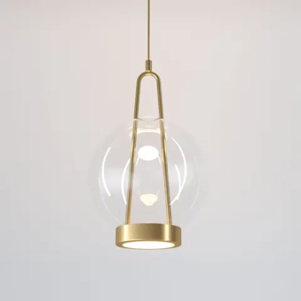 Подвесной светодиодный светильник со стеклянным плафоном 50267/1 LED латунь, LED